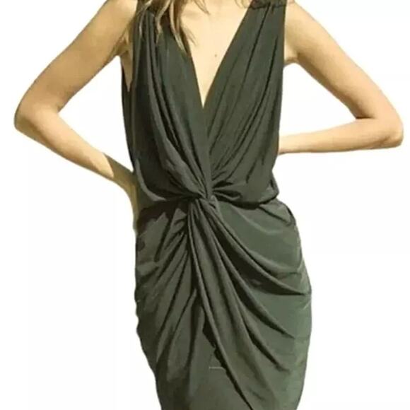 MISA Los Angeles NWT Leza Gathered Maxi Dress Gown‎ in Green Size M NEW - Picture 1 of 11